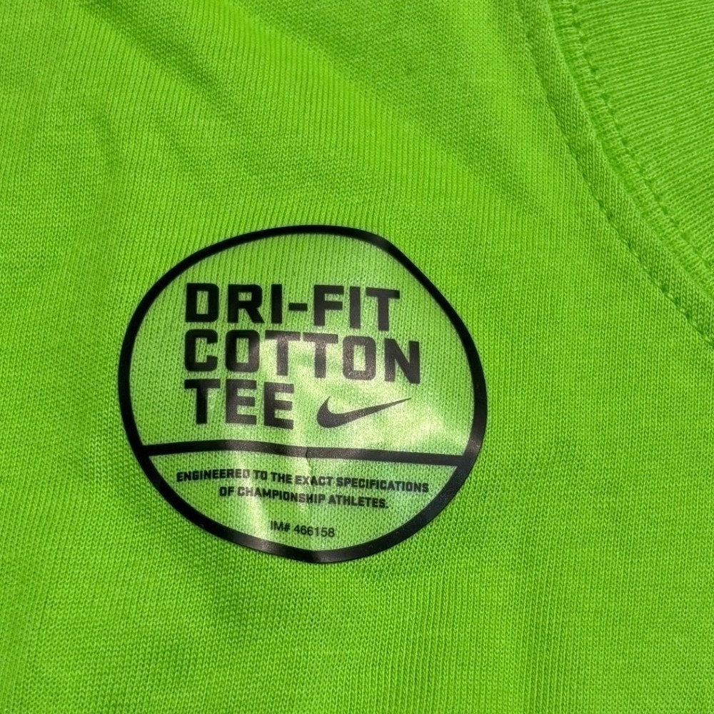 Nike Field General Quarterback Tee Mens Medium Lime 5 Stars 623426-313 Imperfect - Picture 2 of 10